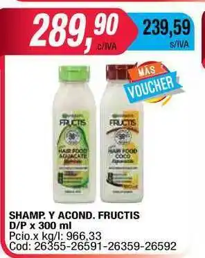 Maxiconsumo Fructis Shamp. Y Acond. D P x 300ml oferta