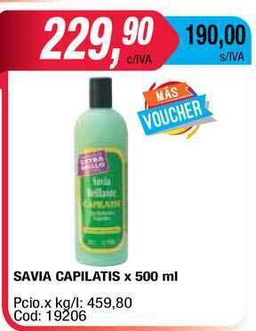 Maxiconsumo Savia Capilatis x 500ml oferta