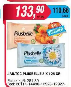 Maxiconsumo Plusbelle Jab. Toc 3 x 125gr oferta