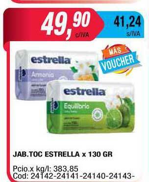 Maxiconsumo Estrella Jab. Toc x 130gr oferta