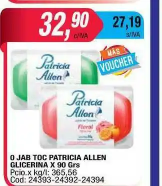 Maxiconsumo Patricia Allen O Jab Toc Glicerina x 90grs oferta