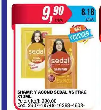 Maxiconsumo Sedal Shamp. Y Acond Vs Frag x 10ml oferta