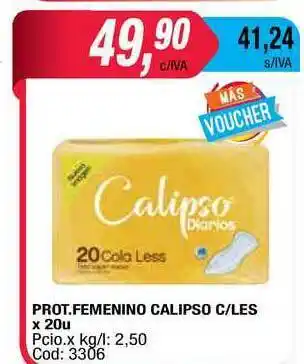 Maxiconsumo Calipso Prot. Femenino Lina C Les x 20un oferta