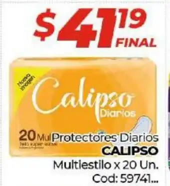 Diarco Calipso Protectores Diarios Multiestilo x 20 Un. oferta