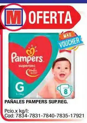 Maxiconsumo Pañales Pampers Sup. Reg. oferta