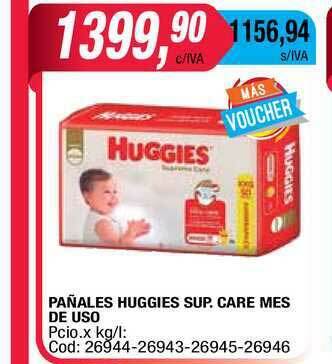 Maxiconsumo Huggies Pañales Sup. Care Mes De Uso oferta
