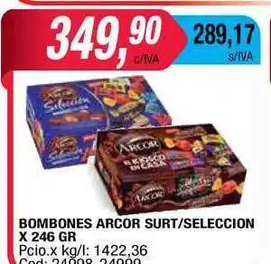 Maxiconsumo Bombones Arcor Surt Seleccion x 246gr oferta