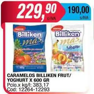 Maxiconsumo Billiken Caramelos Frut Yoghurt x 600gr oferta