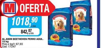 Maxiconsumo Al. Anim Beethoven Perro Adul. 15 Kg oferta