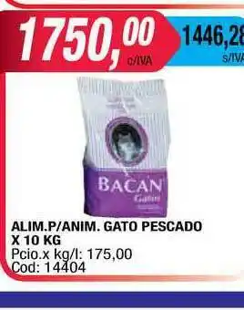 Maxiconsumo Alim. P Anim. Gato Pescado x 10kg oferta