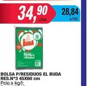 Maxiconsumo Bolsa P Residuos El Buda Res N*3 45x60cm oferta