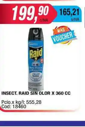 Maxiconsumo Raid Insect. Sin Olor x 360cc oferta