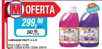 Maxiconsumo Poett Limpiador x 4lt oferta