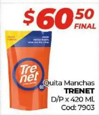 Diarco Trenet Quita Manchas D/P x 420 ml. oferta