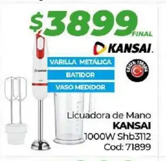 Diarco Kansai Licuadora de Mano 1000W Shb3112 oferta