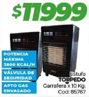 Diarco Torpedo Estufa Garrafera x 10 Kg. oferta