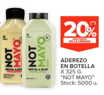 Carrefour ADEREZO EN BOTELLA X 325 G. "NOT MAYO" oferta