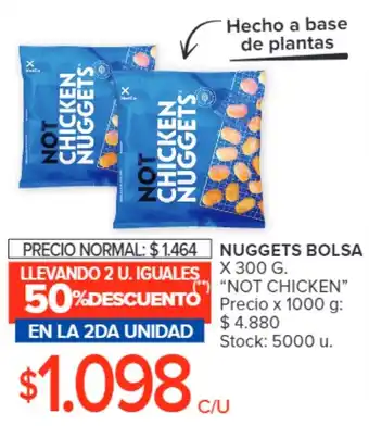 Carrefour NUGGETS BOLSA X 300 G. "NOT CHICKEN" oferta