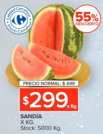 Carrefour SANDÍA X KG. oferta