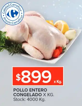 Carrefour POLLO ENTERO CONGELADO X KG. oferta