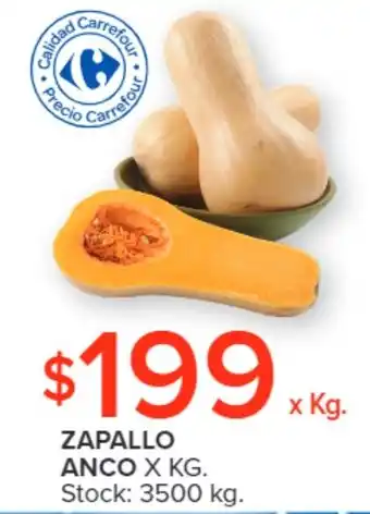 Carrefour ZAPALLO ANCO X KG. oferta