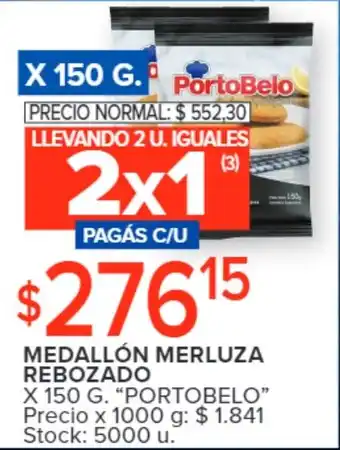 Carrefour MEDALLÓN MERLUZA REBOZADO X 150 G. "PORTOBELO" oferta