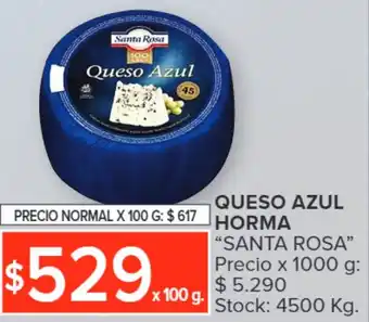 Carrefour QUESO AZUL HORMA "SANTA ROSA" X 100 G. oferta