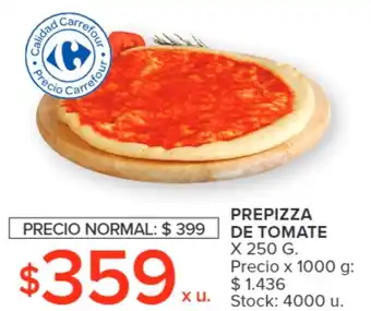 Carrefour PREPIZZA DE TOMATE X 250 G. oferta