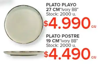 Carrefour PLATO PLAYO 27 CM "Ivory BB" oferta