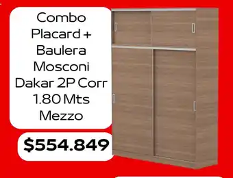 Garbarino Combo Placard + Baulera Mosconi Dakar 2P Corr 1.80 Mts Mezzo oferta