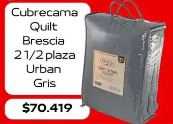 Garbarino Cubrecama Quilt Brescia 21/2 plaza Urban Gris oferta