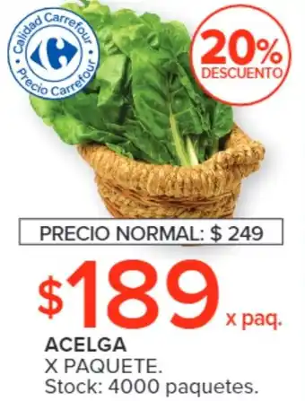 Carrefour Market ACELGA X PAQUETE. oferta