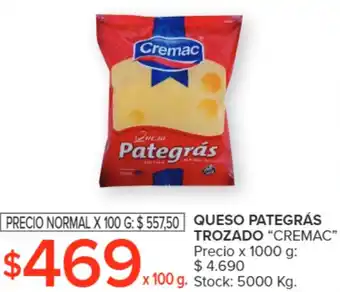 Carrefour Market QUESO PATEGRÁS TROZADO X 100 G. "CREMAC" oferta