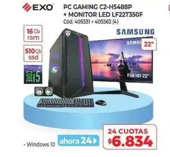 Naldo Lombardi Exo Pc Gaming C2-h5488p + Monitor Led Lf227350f oferta