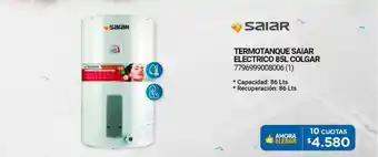 Punto Blu Termotanque Saiar Electrico 85l Colgar oferta