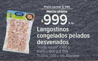 Carrefour Langostinos Congelados Pelados Desvenados oferta