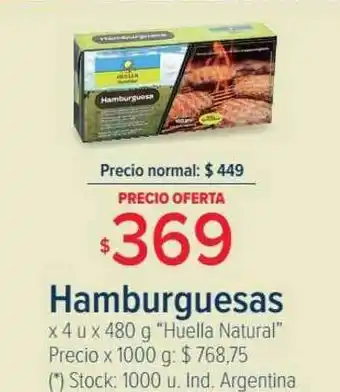 Carrefour Hamburguesas 4u x 480g oferta