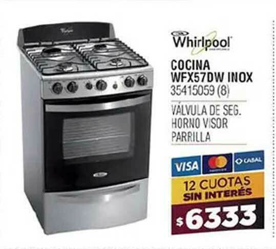 Oferta Wfb57di Cocina Whirlpool en Cooperativa Obrera