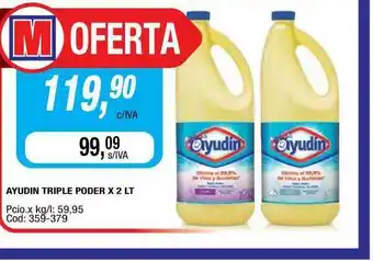 Maxiconsumo Ayudin Triple Poder x 2lt oferta