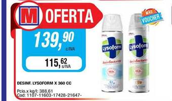 Maxiconsumo Desinf. Lysoform x 360cc oferta