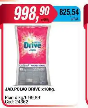 Maxiconsumo Jab. Polvo Drive x 10kg oferta