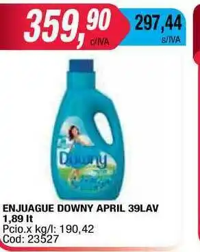 Maxiconsumo Enjuague Downy April 39lav 1,89lt oferta