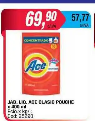 Maxiconsumo Jab. Liq. Ace Clasic Pouche x 400ml oferta
