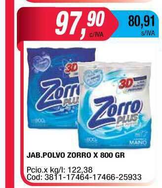 Maxiconsumo Jab. Polvo Zorro x 800gr oferta