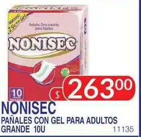 Masivos Nonisec Pañales Con Gel Para Adultos Grande oferta