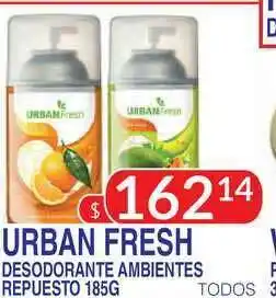 Masivos Urban Fresh Desodorante Ambientes Repuesto Automatico 185g oferta