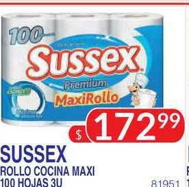 Masivos Sussex Rollo Cocina Maxi 100 Hojas 3u oferta