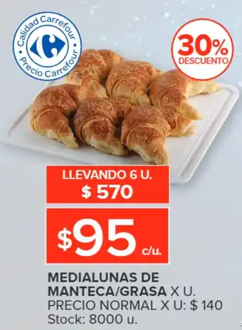 Carrefour Market MEDIALUNAS DE MANTECA/GRASA X U. oferta