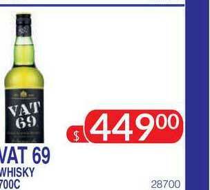 Masivos Vat 69 Whisky oferta