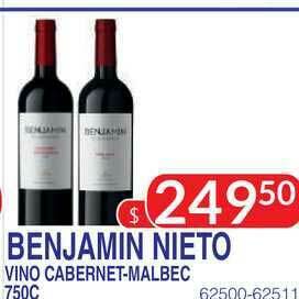 Masivos Benjamin Nieto Vino Cabernet-malbec 750c oferta